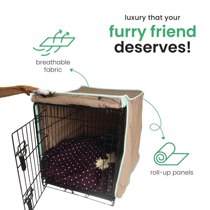 Molly Mutt Wild Horses Dog Crate Cover, 100% Cotton Canvas Cover with 2 Roll-Up Panels, Ideal for Dog or Cat Crate, Durable, Washable, and Free of Harmful Chemicals, 36" x 24" x 27" - Image 5